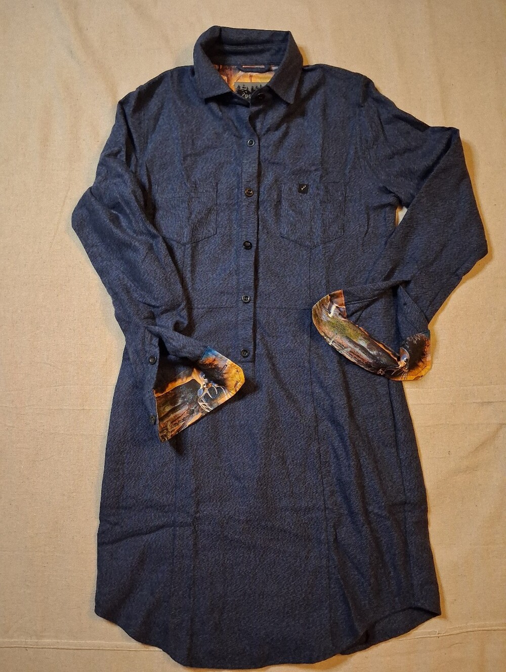 Pladra Flannel Long Sleeve Dress Women's Size XS
